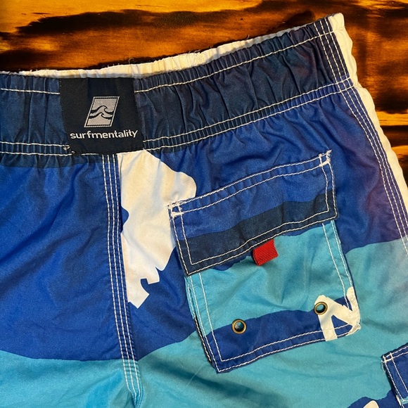 Surf Mentality Mens Swim Trunks | Pristine Condition, Size SM | Lots of Pockets - Picture 5 of 6